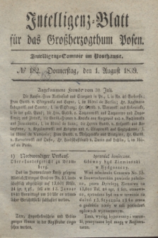 Intelligenz-Blatt für das Großherzogthum Posen. 1839, № 183 (1 August)