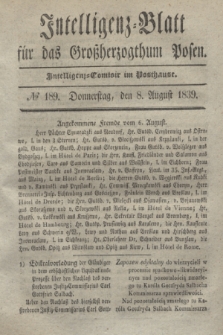 Intelligenz-Blatt für das Großherzogthum Posen. 1839, № 189 (8 August)