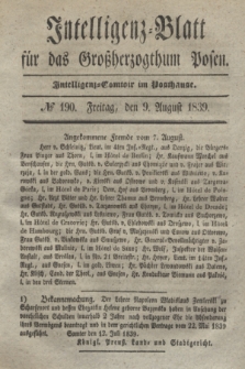 Intelligenz-Blatt für das Großherzogthum Posen. 1839, № 190 (9 August)
