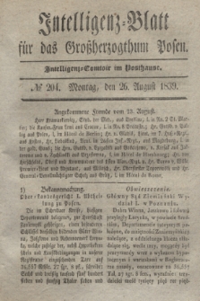 Intelligenz-Blatt für das Großherzogthum Posen. 1839, № 204 (26 August) + dod.