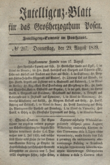 Intelligenz-Blatt für das Großherzogthum Posen. 1839, № 207 (29 August) + dod.