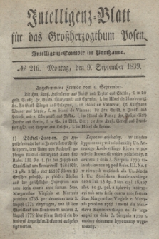 Intelligenz-Blatt für das Großherzogthum Posen. 1839, № 216 (9 September)