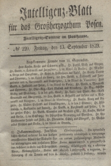 Intelligenz-Blatt für das Großherzogthum Posen. 1839, № 220 (13 September)
