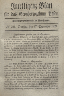 Intelligenz-Blatt für das Großherzogthum Posen. 1839, № 223 (17 September)