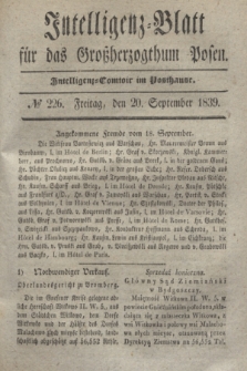 Intelligenz-Blatt für das Großherzogthum Posen. 1839, № 226 (20 September) + dod.