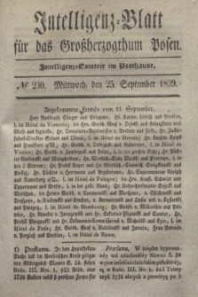 Intelligenz-Blatt für das Großherzogthum Posen. 1839, № 230 (25 September)
