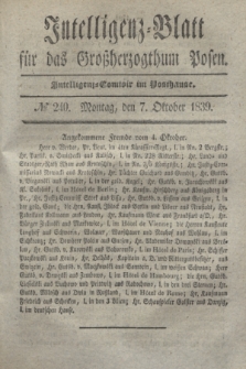 Intelligenz-Blatt für das Großherzogthum Posen. 1839, № 240 (7 Oktober)