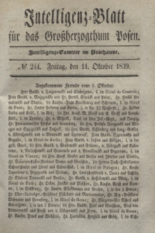 Intelligenz-Blatt für das Großherzogthum Posen. 1839, № 244 (11 Oktober)