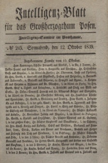 Intelligenz-Blatt für das Großherzogthum Posen. 1839, № 245 (12 Oktober)