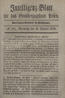 Intelligenz-Blatt für das Großherzogthum Posen. 1839, № 248 (16 Oktober)