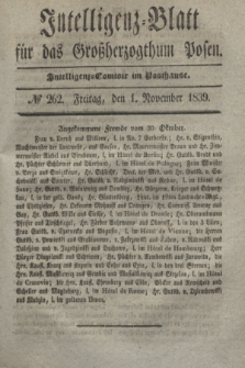 Intelligenz-Blatt für das Großherzogthum Posen. 1839, № 262 (1 November)