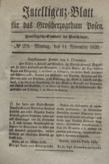Intelligenz-Blatt für das Großherzogthum Posen. 1839, № 270 (11 November)