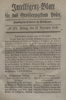 Intelligenz-Blatt für das Großherzogthum Posen. 1839, № 274 (15 November)
