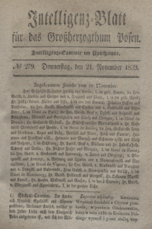 Intelligenz-Blatt für das Großherzogthum Posen. 1839, № 279 (21 November)