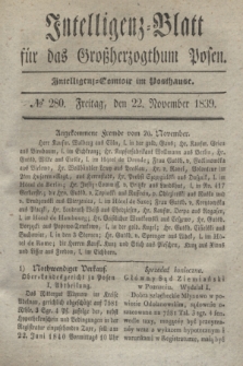 Intelligenz-Blatt für das Großherzogthum Posen. 1839, № 280 (22 November)