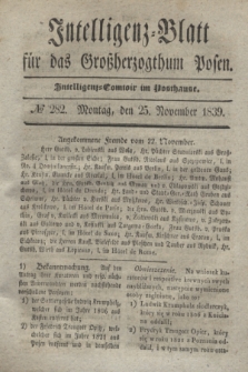 Intelligenz-Blatt für das Großherzogthum Posen. 1839, № 282 (25 November)