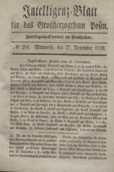 Intelligenz-Blatt für das Großherzogthum Posen. 1839, № 284 (27 November)