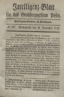 Intelligenz-Blatt für das Großherzogthum Posen. 1839, № 287 (30 November)