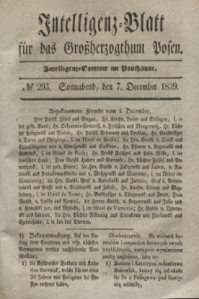 Intelligenz-Blatt für das Großherzogthum Posen. 1839, № 293 (7 December)