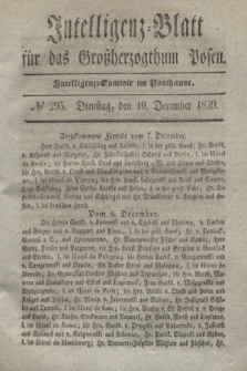 Intelligenz-Blatt für das Großherzogthum Posen. 1839, № 295 (10 December) + dod.