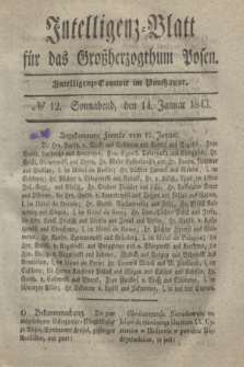 Intelligenz-Blatt für das Großherzogthum Posen. 1843, № 12 (14 Januar) + dod.