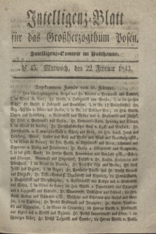 Intelligenz-Blatt für das Großherzogthum Posen. 1843, № 45 (22 Februar)