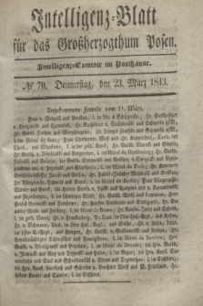 Intelligenz-Blatt für das Großherzogthum Posen. 1843, № 70 (23 März)