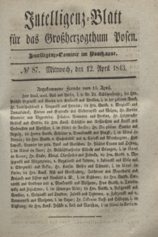 Intelligenz-Blatt für das Großherzogthum Posen. 1843, № 87 (12 April) + dod.