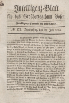 Intelligenz-Blatt für das Großherzogthum Posen. 1843, № 172 (20 Juli)