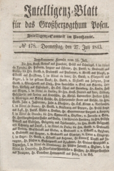 Intelligenz-Blatt für das Großherzogthum Posen. 1843, № 178 (27 Juli)