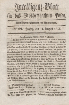 Intelligenz-Blatt für das Großherzogthum Posen. 1843, № 191 (11 August)