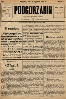Podgórzanin : tygodnik społeczno-literacki. 1900, nr 2