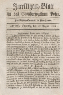 Intelligenz-Blatt für das Großherzogthum Posen. 1843, № 200 (22 August) + dod.