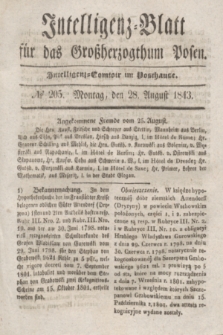 Intelligenz-Blatt für das Großherzogthum Posen. 1843, № 205 (28 August)