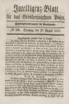 Intelligenz-Blatt für das Großherzogthum Posen. 1843, № 206 (29 August)