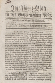 Intelligenz-Blatt für das Großherzogthum Posen. 1843, № 215 (8 September)