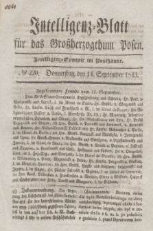 Intelligenz-Blatt für das Großherzogthum Posen. 1843, № 220 (14 September)