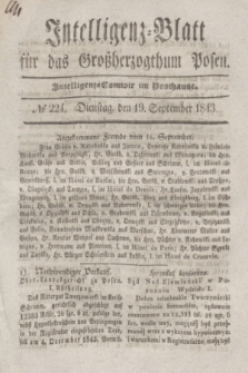 Intelligenz-Blatt für das Großherzogthum Posen. 1843, № 224 (19 September)