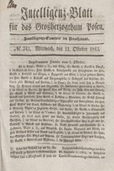 Intelligenz-Blatt für das Großherzogthum Posen. 1843, № 243 (11 Oktober) + dod.