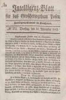 Intelligenz-Blatt für das Großherzogthum Posen. 1843, № 272 (14 November)