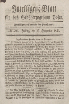 Intelligenz-Blatt für das Großherzogthum Posen. 1843, № 299 (15 December)