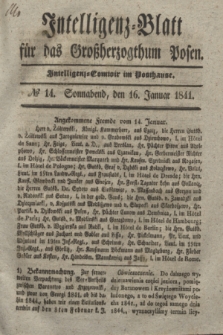 Intelligenz-Blatt für das Großherzogthum Posen. 1841, № 14 (16 Januar)