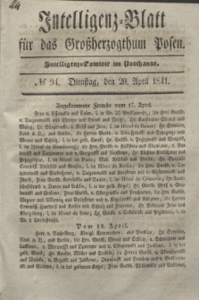 Intelligenz-Blatt für das Großherzogthum Posen. 1841, № 94 (20 April)