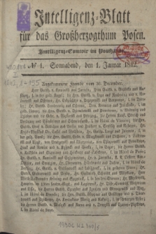 Intelligenz-Blatt für das Großherzogthum Posen. 1842, № 1 (1 Januar)