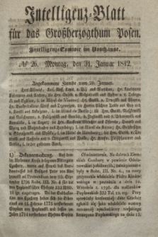 Intelligenz-Blatt für das Großherzogthum Posen. 1842, № 26 (31 Januar) + dod.