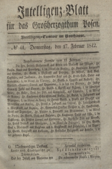 Intelligenz-Blatt für das Großherzogthum Posen. 1842, № 41 (17 Februar)