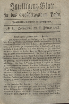 Intelligenz-Blatt für das Großherzogthum Posen. 1842, № 43 (19 Februar)