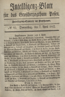 Intelligenz-Blatt für das Großherzogthum Posen. 1842, № 83 (7 April)