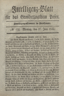 Intelligenz-Blatt für das Großherzogthum Posen. 1842, № 152 (27 Juni) + dod.