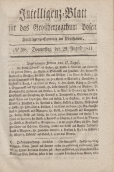 Intelligenz-Blatt für das Großherzogthum Posen. 1844, № 208 (29 August)